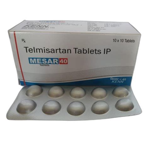 Mg Mesar Telmisartan Tablets Ip Prescription Treatment High Blood