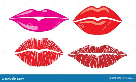 Labios Del Beso Ilustración Del Vector Ilustración De Forma 43509088