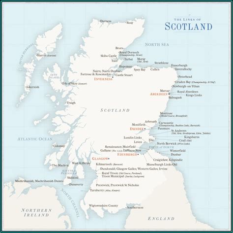 Map Scotland Famous Golf Courses - map : Resume Examples #pv9wWyK97A