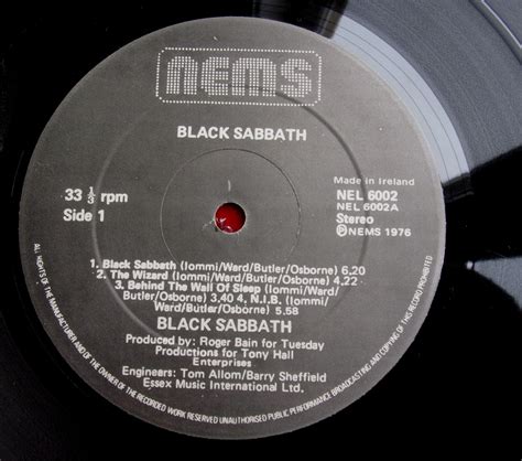 LP BLACK SABBATH BLACK SABBATH NM NEMS England 1982 Aukro