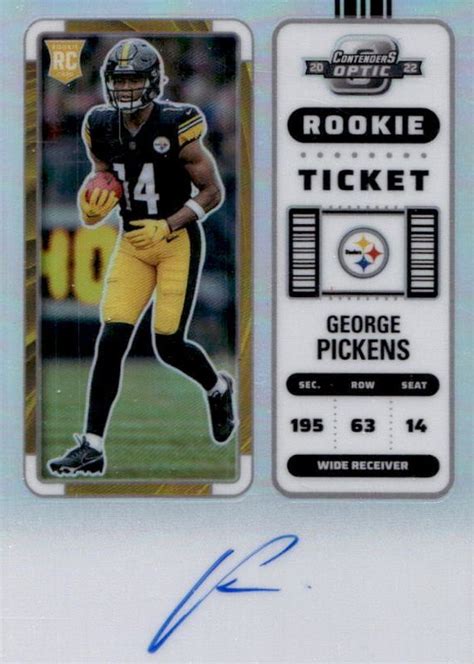 George Pickens Contenders Optic Rookie Ticket Auto Silver