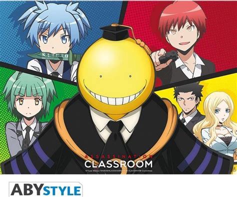 Affiche Abystyle Assassination Classroom Koro Vs élèves 52x38cm