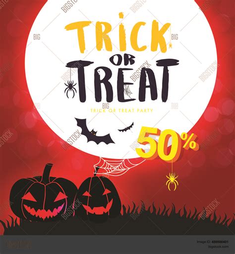 Halloween Banner Red Vector And Photo Free Trial Bigstock