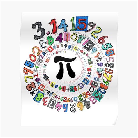 Colorful Spiral Of Digits Of Pi Poster For Sale By Rudolphleak Redbubble