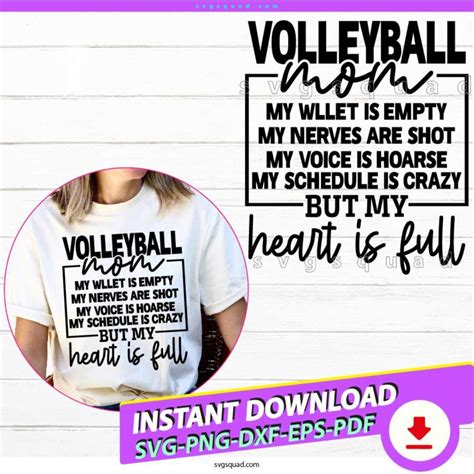 Volleyball Mom Svg Png Volleyball Mom Shirt Svg Cricut