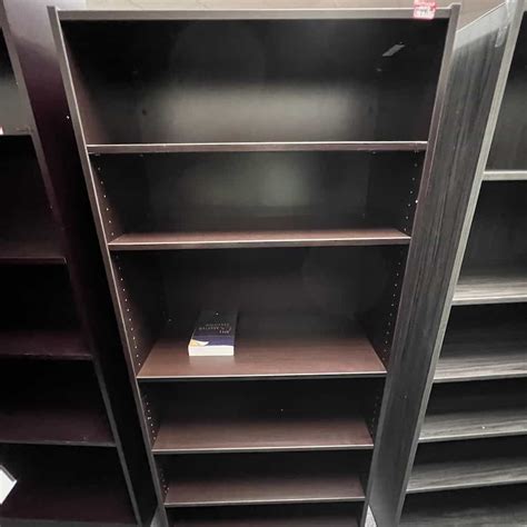 High Espresso Laminate Bookcase Shelf Office Furniture