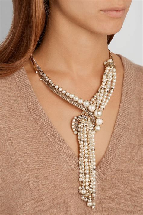 Erickson Beamon Stratosphere Gold Plated Faux Pearl And Swarovski