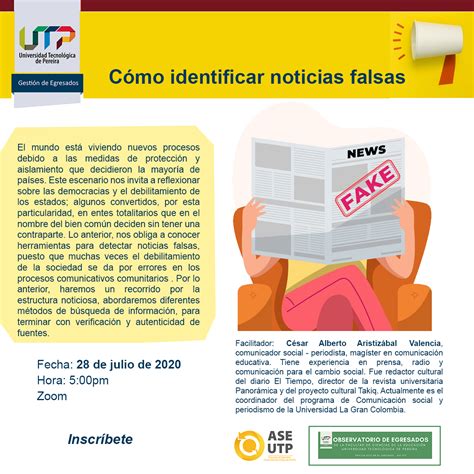 Asociación de Egresados UTP Cómo identificar noticias falsas