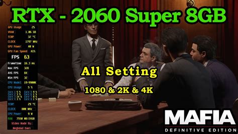 Mafia Definitive Edition RTX 2060 Super 8GB All Setting FPS Gameplay