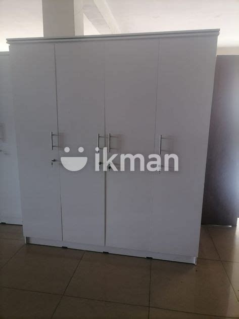 New Melamine White 4 Door Wardrobe 71 X 63 Cupboard For Sale