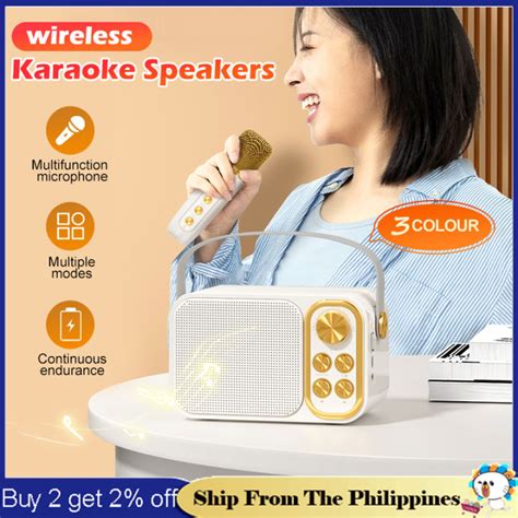 Ys Mini Bluetooth Karaoke Speaker With Wireless Microphone Portable