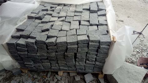 Cube Stone Landscaping Stones Dark Grey G Cobbles