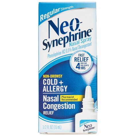 Neo Synephrine Cold And Sinus Regular Strength Nasal Decongestant Spray Walgreens