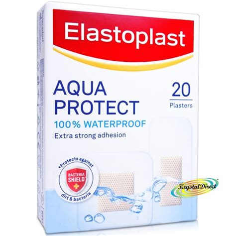 Elastoplast Aqua Protect Waterproof Strong Adhesion 20 Strips Wound