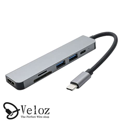 Veloz 六合一Type C轉HDMI USB3 0多功能轉接線 Velo 54 辦公室轉接頭影筆電USB擴充 PChome 24h購物