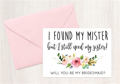 Will You Be My Bridesmaid I Found My Mister But I Still Need My Sister