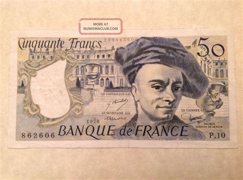 France 50 Francs 1978 Pick 152a Maurice Quentin De La Tour