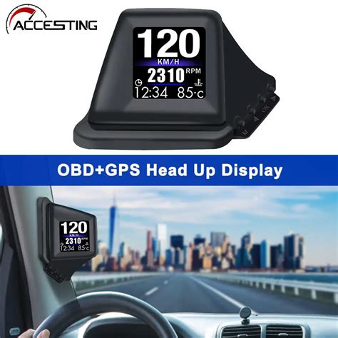 Hud Obd2 Gps On Board Computador Cabe A Up Display Carro Tac Metro