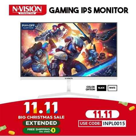 Nvision 24 27 Ips Monitor 75hz 1920x1080p Flat Fhd Gaming Monitor