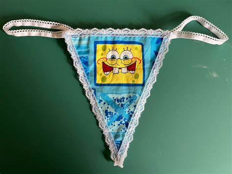 New Womens Silly Spongebob Squarepants String Thong Panty Underwear Etsy