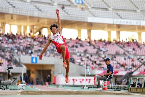 【陸上】東京五輪6位の橋岡優輝7メートル95で優勝 2大会連続五輪出場決定 男子走り幅跳び 陸上 パリオリンピック2024写真ニュース