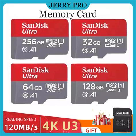 Sandisk Ultra Micro Sd Card เมมโมรี่การ์ด32gb64gb128gbclass10a1 ความเร็ว120mbsใช้ได้กับมือถือ