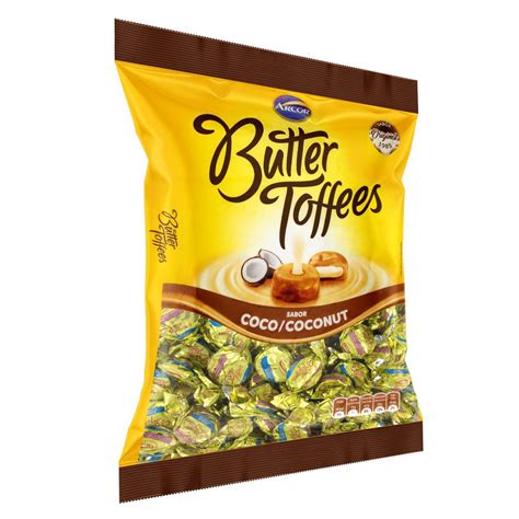 Bala De Caramelo Coco Butter Toffees Pacote G Super Jos