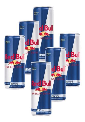 Pack 6 Unidade Energéticos Red Bull Lata 250ml Cada MercadoLivre