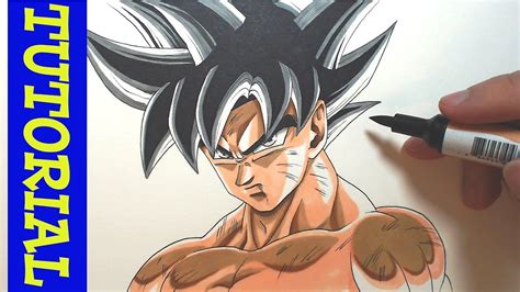 How To Draw Ultra Instinct Goku New Dragonball Form Easy Tutorial