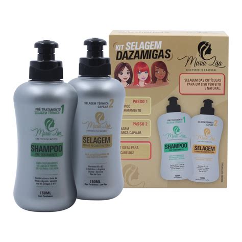 Kit Shampoo 150ml Selagem Para Cabelos 150ml Maria Lisa Kit