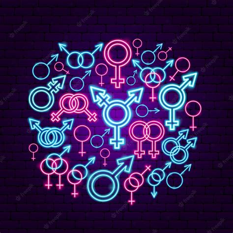 Premium Vector Gender Sex Neon Concept