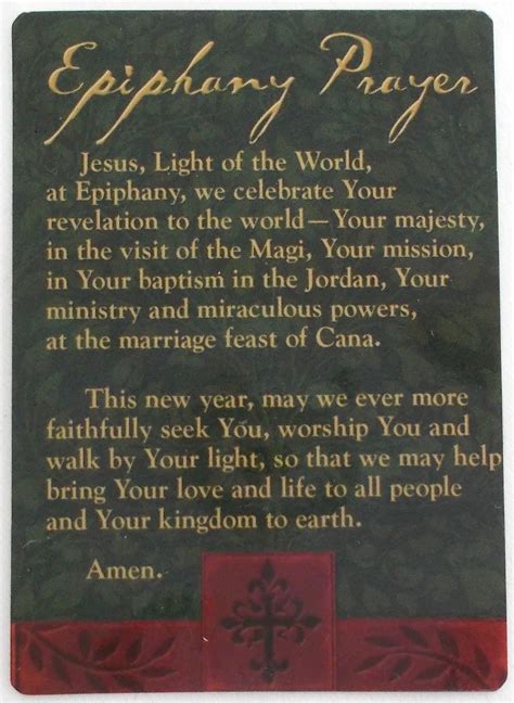 Epiphany Prayer Laminated Pocket Card – Lumen Christi Books & Gifts