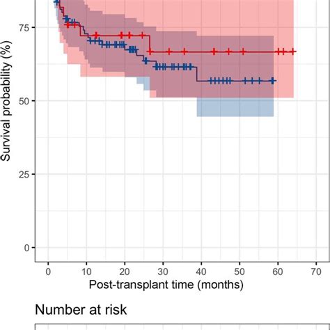 Kaplan Meier Survival Curves Comparing The Post Transplant Survival