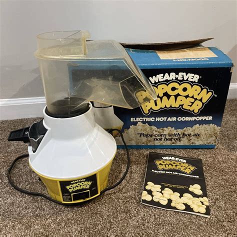 Wear Ever Popcorn Pumper Hot Air Popper Complete In Box Etsy