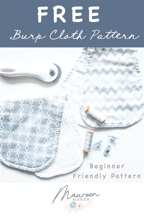 Easy Diy Burp Cloth Tutorial Free Printable Pattern Burp Cloth