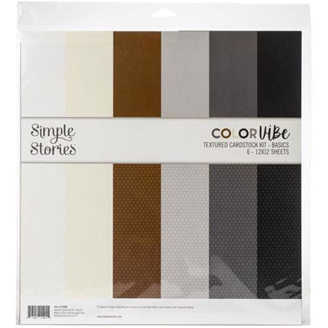 Simple Stories Color Vibe Paper Pack 12x12 Basics