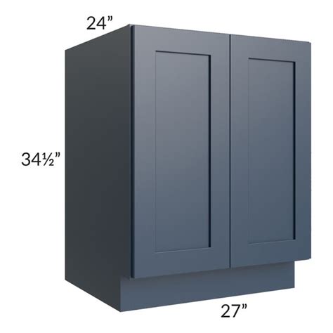 Midtown Blue Shaker Full Height Door Base Cabinet The Rta Store