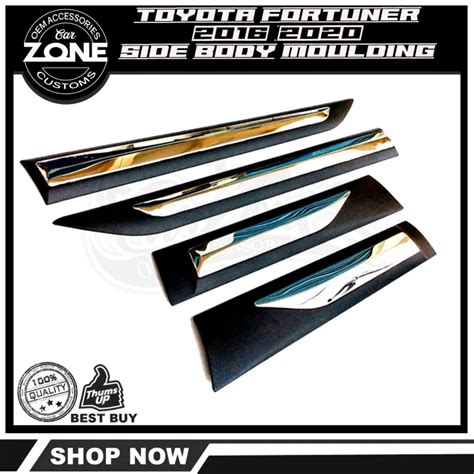 Toyota Fortuner 2016 2020 Side Body Moulding Two Toned Lazada PH