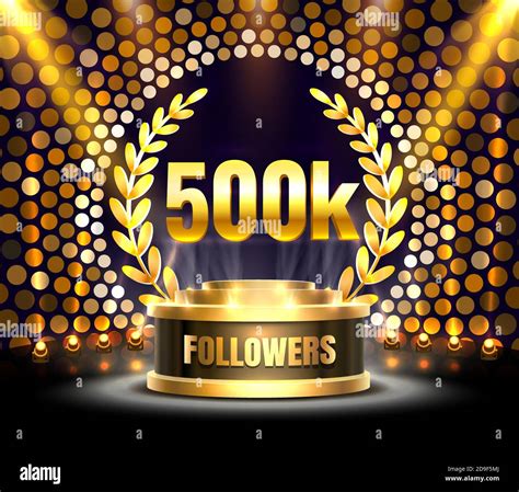 Thank You Followers Peoples 500k Online Social Group Happy Banner