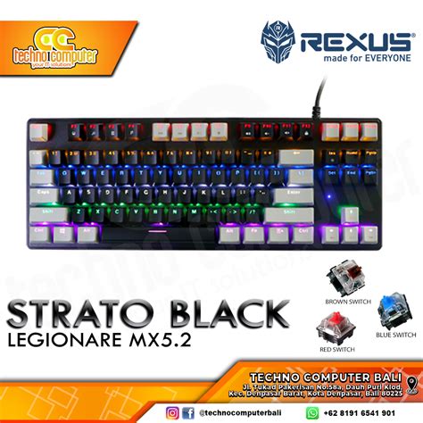 Rexus Legionare Mx Tkl Black Grey Mechanical Brown Switch Gaming