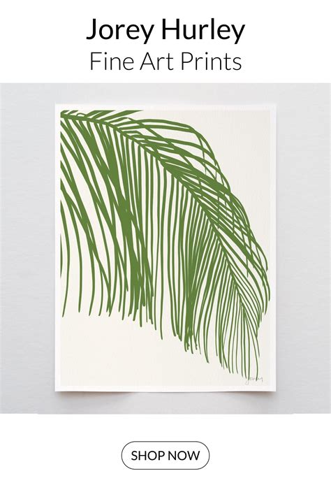 Palm Frond Art Printed And Signed By Artist 46 550 In 2024 Prints