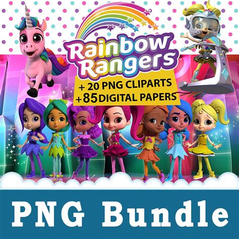 Rainbow Rangers Png, Rainbow Rangers Bundle Png, cliparts - Inspire Uplift