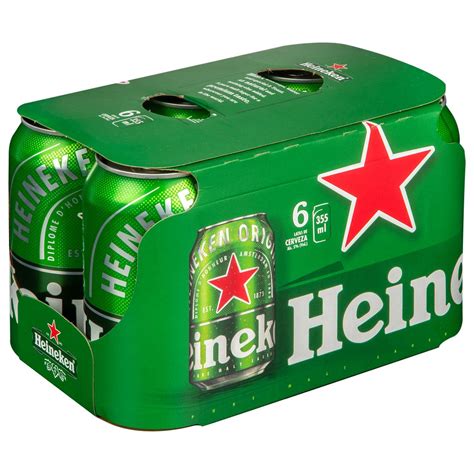 Six Pack Cerveza Heineken Lata Ml