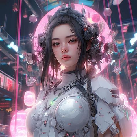 Premium Ai Image Beautiful Girl In Futuristic Vibes