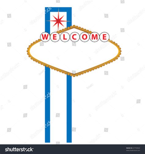 Blank Las Vegas Sign Text Space Stock Vector (Royalty Free) 57759943 ...