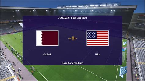 QATAR Vs UNITED STATES CONCACAF Gold Cup 2021 Realistic Gameplay