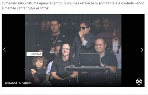 Em Rara Apari O Theo Filho Da Sandy Assiste Ao Show Da M E Banda B