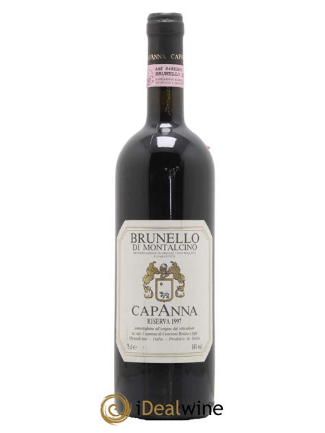 Acheter Brunello Di Montalcino DOCG Riserva Capanna 1997 Lot 4933