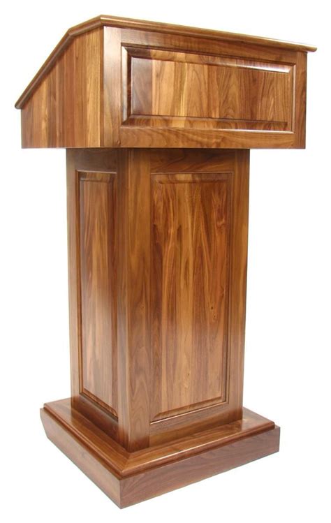 Wood Podium With Wheels Convertible Design For Floor Or Tabletop