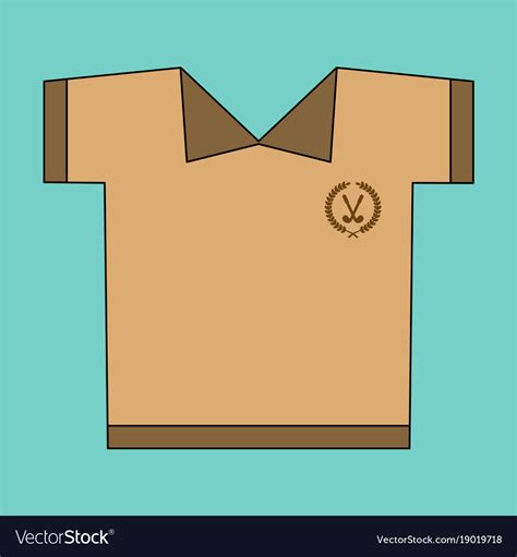 Icon in flat design golf shirt Royalty Free Vector Image